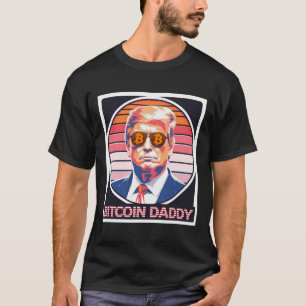 Camiseta Papi de Bitcoin lindo Trump Cripto Rey