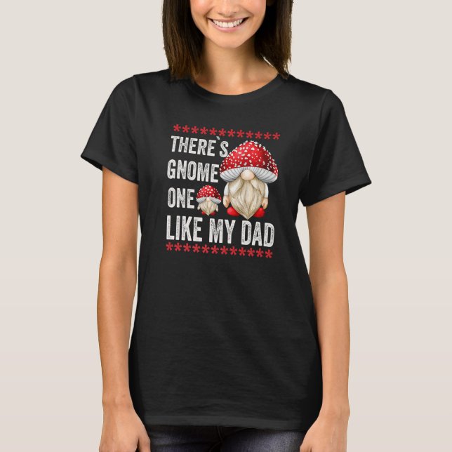 Camiseta Papi de champiñón, padre, gnomo para papá (Anverso)