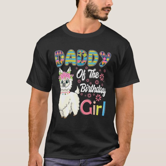 Camiseta Papi De Cumpleaños De La Chica De Cumpleaños Bir (Anverso)
