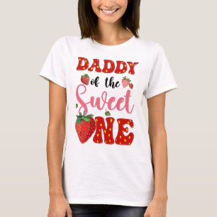 Camiseta Papi De Dulce Un Frito De Fresa Primer Cumpleaños