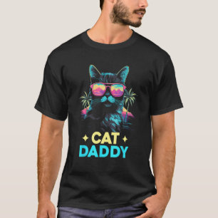 Camiseta Papi de gato vintage Retro 70 padre de vaporwave d