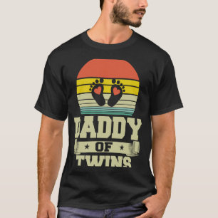 Camiseta Papi De Gemelos, Nueva Madre Embarazada Con Dos Be