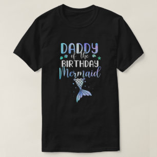 Camiseta Papi De La Familia De La Sirena De Cumpleaños