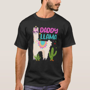 Camiseta Papi De La Familia Del Chica Llama De Cumpleaños B