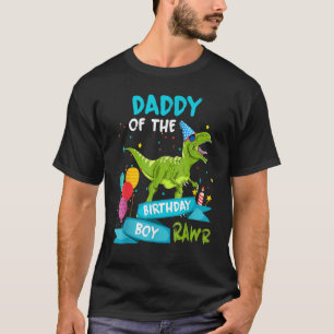 Camiseta Papi De La Fiesta De Cumpleaños De Los Niños Dinos