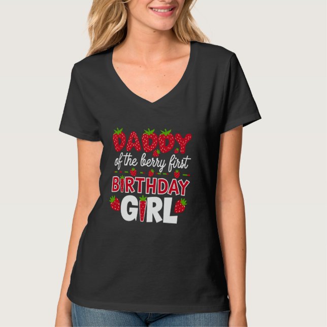 Camiseta Papi de la fresa del primer cumpleaños de Berry (Anverso)