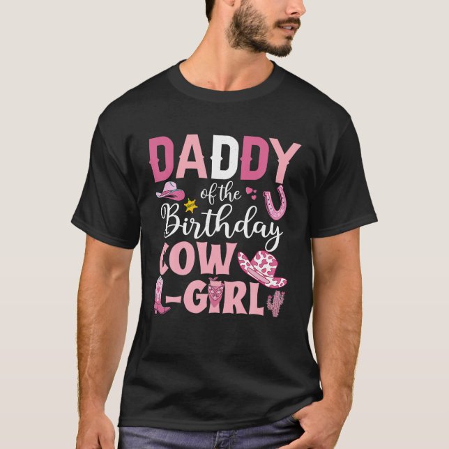Camiseta Papi De La Noche De Cumpleaños Fiesta De Rodeo B D (Anverso)