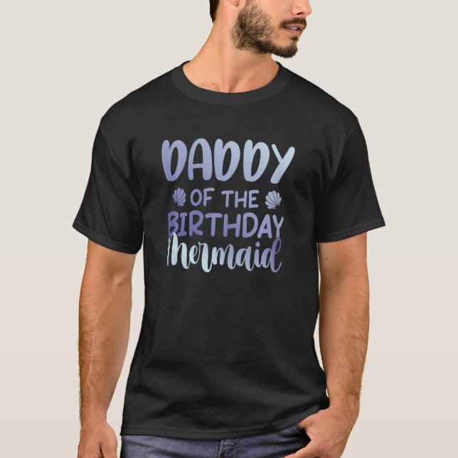 Camiseta Papi De La Parte De Coincidencia De La Sirena De C (Anverso)