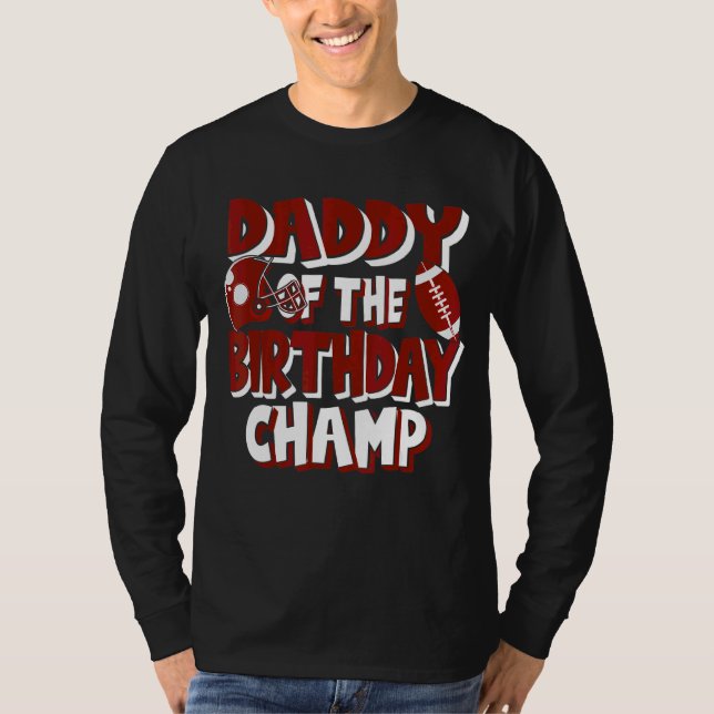 Camiseta Papi De La Parte De Fútbol Americano De La Campeón (Anverso)
