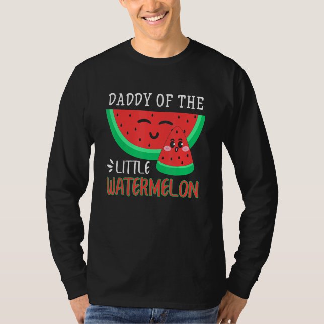 Camiseta Papi De La Pequeña Melón Melón De La Familia Match (Anverso)