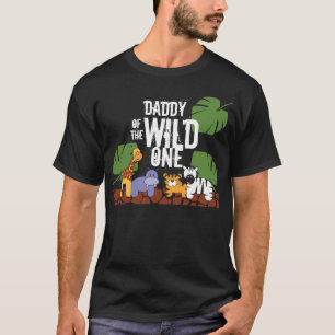 Camiseta Papi de la Primera Fiesta de Nacimiento de Safari 