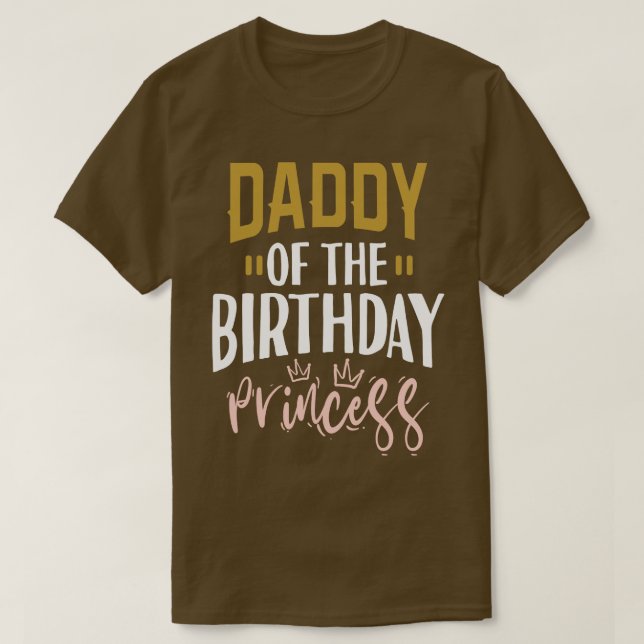 Camiseta Papi De La Princesa De Cumpleaños (Diseño del anverso)