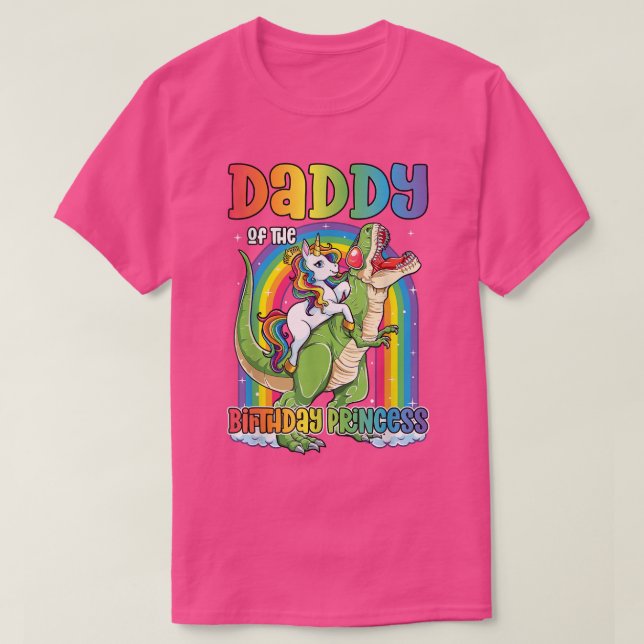 Camiseta Papi de la princesa de cumpleaños Bday T Re Dad  (Diseño del anverso)