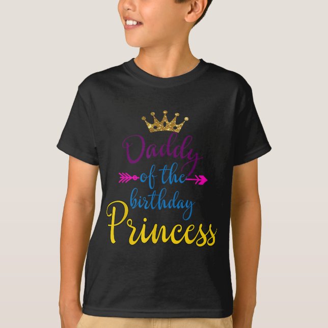 Camiseta Papi De La Princesa De Cumpleaños Que Coincide Con (Anverso)