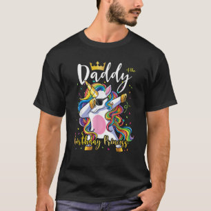 Camiseta Papi de la princesa de cumpleaños Unicorn