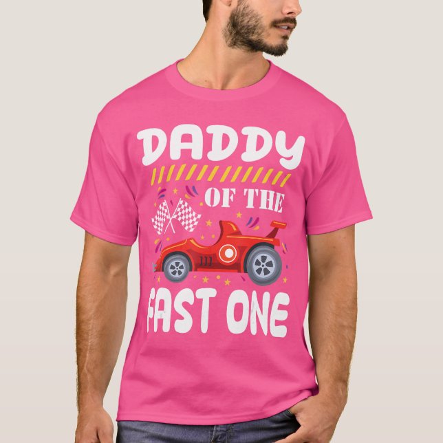Camiseta Papi de la rápida familia de un cumpleaños (Anverso)