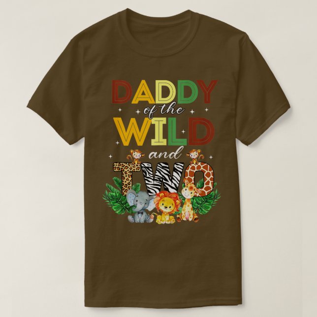 Camiseta Papi De La Selva De Safari De Los Dos Zoológicos A (Diseño del anverso)