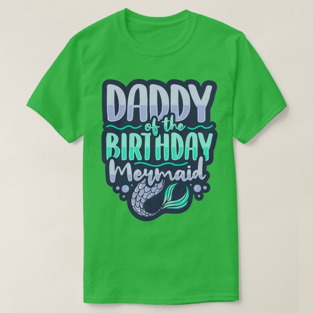 Camiseta Papi de la sirena de cumpleaños Diseño para una si (Diseño del anverso)