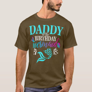 Camiseta Papi De La Sirenita De Cumpleaños