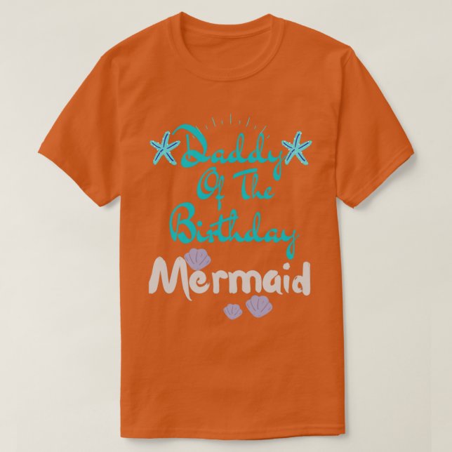 Camiseta Papi De La Sirenita De Cumpleaños 13 (Diseño del anverso)