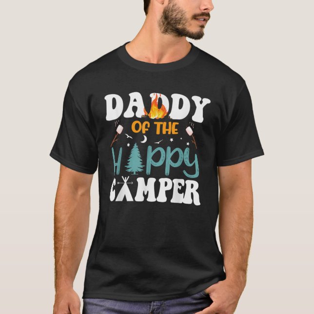 Camiseta Papi De Los Hombres De Camper Feliz Primer Bday Ca (Anverso)