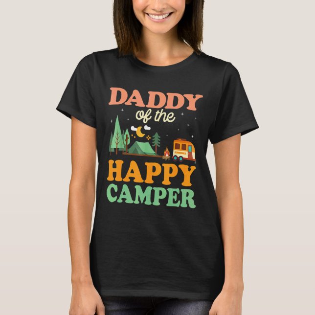 Camiseta Papi De Los Hombres De Camper Feliz Primer Día Cam (Anverso)