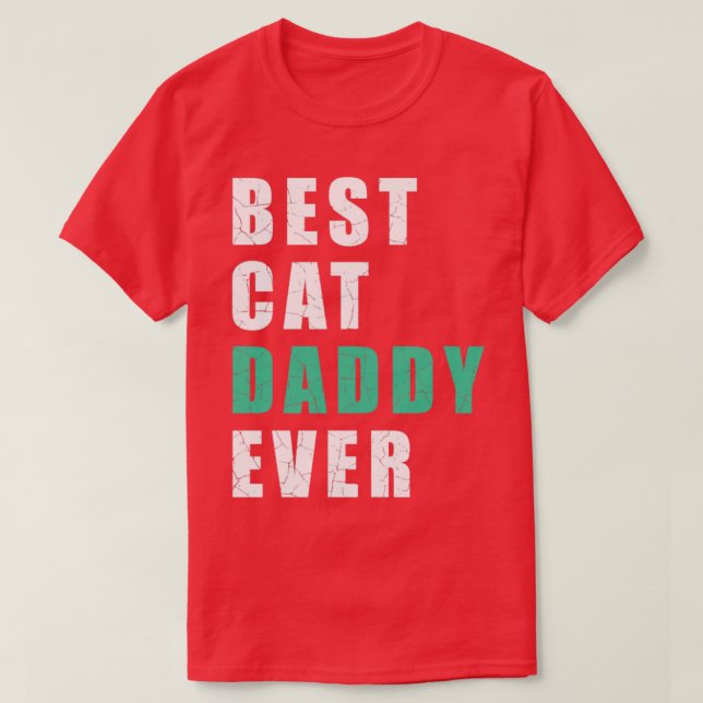 Camiseta papi de mejor gato (Diseño del anverso)