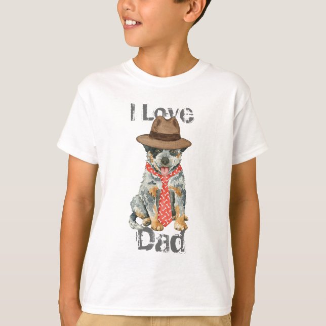 Camiseta Papi de perro de ganado australiano (Anverso)