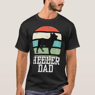 Camiseta Papi de perro de ganado australiano retro papá de