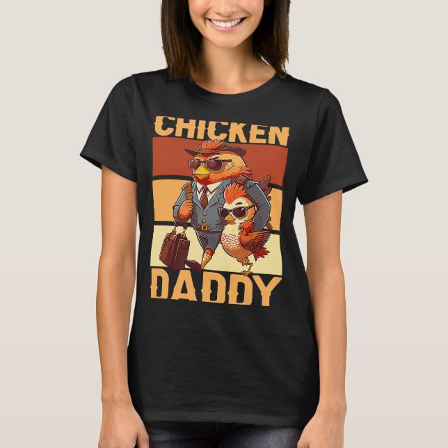 Camiseta Papi de pollo Agricultor Pollo Whiskper Granja de  (Anverso)