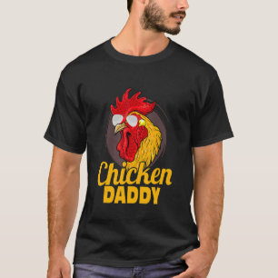 Camiseta Papi de pollo agricultor Rooster Hen Padre
