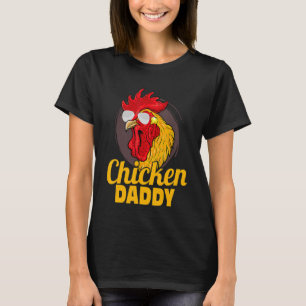 Camiseta Papi de pollo agricultor Rooster Hen Padre