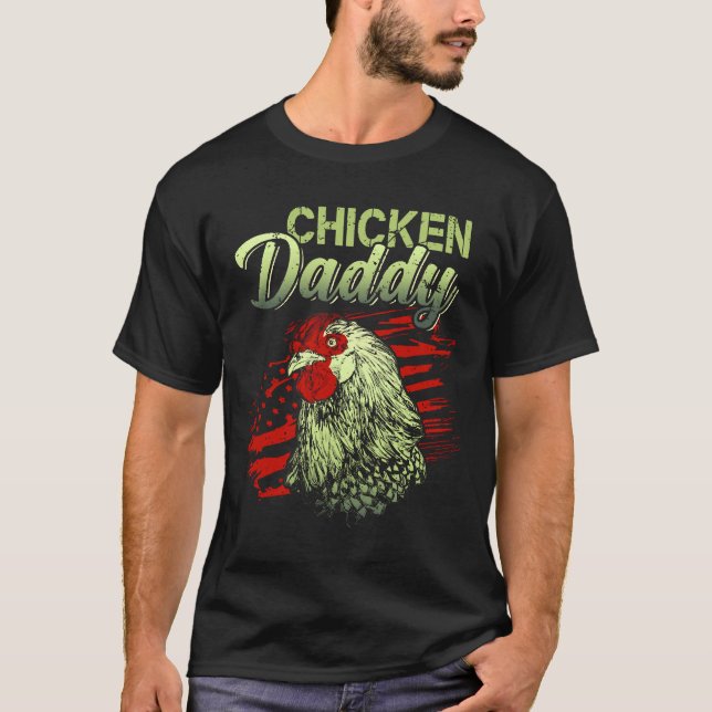 Camiseta Papi de pollo americano (Anverso)