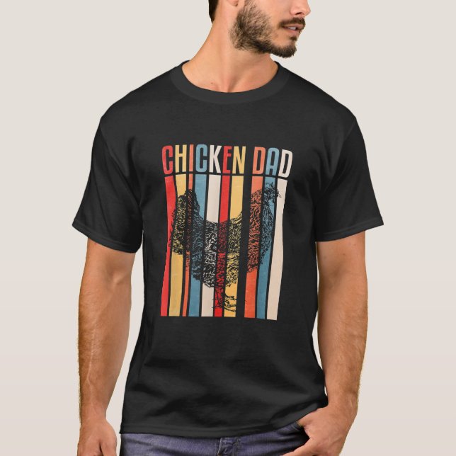 Camiseta Papi de pollo con pollo (Anverso)