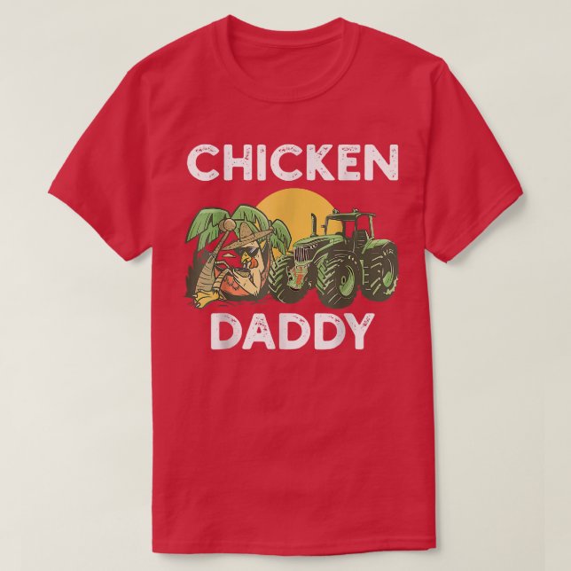 Camiseta Papi de pollo de aves de corral (Diseño del anverso)