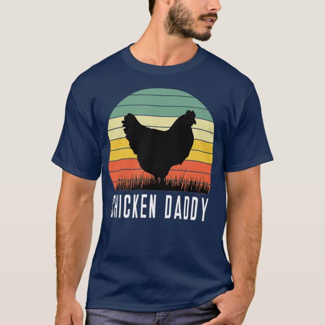 Camiseta Papi de pollo Padre Padres Día Granjero Huevo (Anverso)