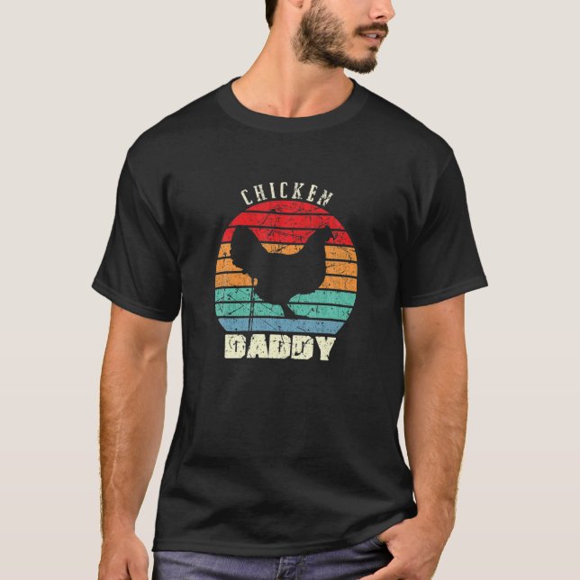 Camiseta Papi de pollo Poultry Dad Divertido agricultor Ret (Anverso)