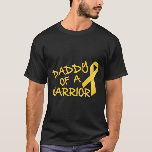 Camiseta Papi De Un Guerrero Concienciación Sobre El Cáncer (Anverso)