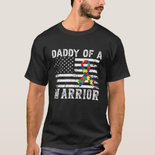 Camiseta Papi De Un Guerrero Concienciador De Autismo Para