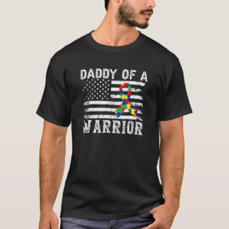 Camiseta Papi De Un Guerrero Concienciador De Autismo Para