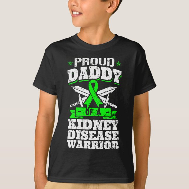 Camiseta Papi De Un Guerrero De La Enfermedad Del Riñón (Anverso)