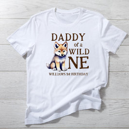 Camiseta Papi de una familia de cumpleaños de un lobo salva