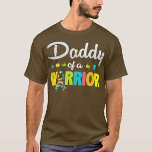 Camiseta Papi De Una Familia Guerrera Papá Awarene Del Auti