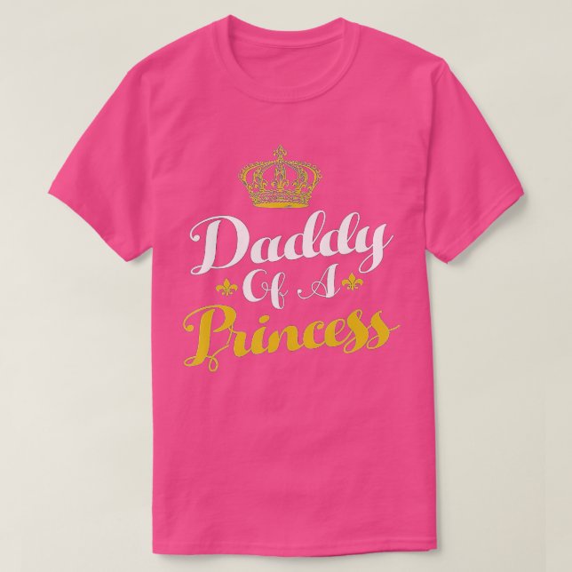 Camiseta Papi De Una Princesa Dia De Padres Graciosos Para  (Diseño del anverso)