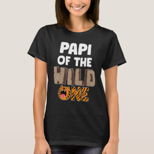 Camiseta Papi de Wild One Zoo Fiesta del primer cumpleaños