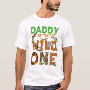 Camiseta Papi Del Aniversario Salvaje De Un Safari