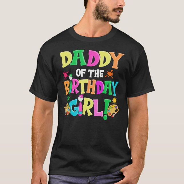 Camiseta Papi del artista del Chica de cumpleaños papá papá (Anverso)