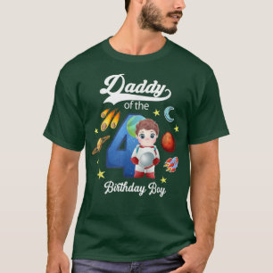 Camiseta Papi del astronauta de cumpleaños T-Shirt
