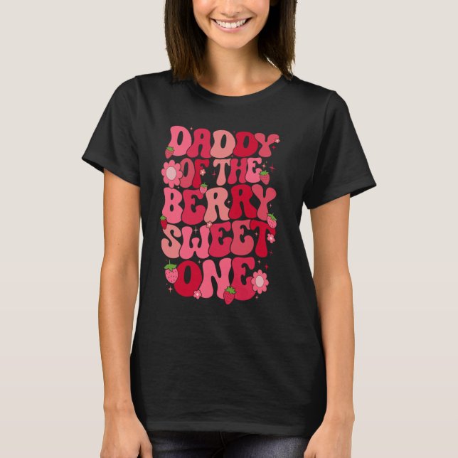 Camiseta Papi Del Berry Sweet One Strawberry First Birt (Anverso)
