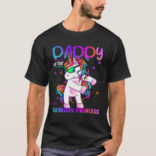 Camiseta Papi Del Chica De La Princesa De Cumpleaños Que Fa
